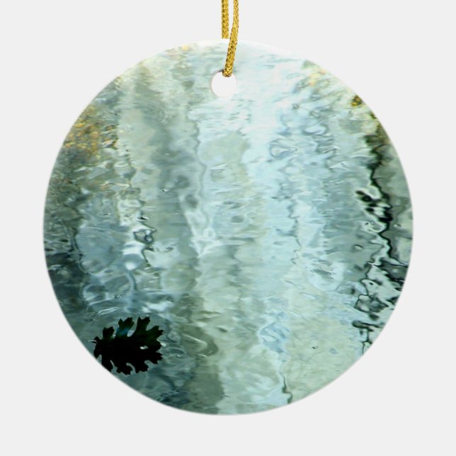 Flusswasser-Weihnachtsverzierung Keramik Ornament (Vorne)