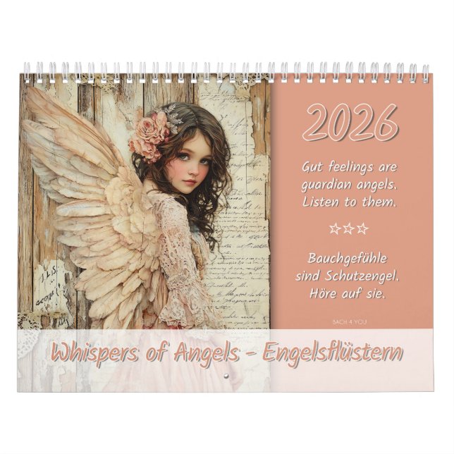 Flüster von Engeln - Engelsflüstern 2026 Kalender (Titelbild)