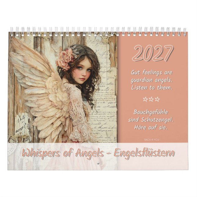 Flüster von Engeln - Engelsflüstern 2026 Kalender (Titelbild)