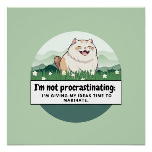 Flüsterkatze: Alberne Katze Inspiriere Schriftstel Poster