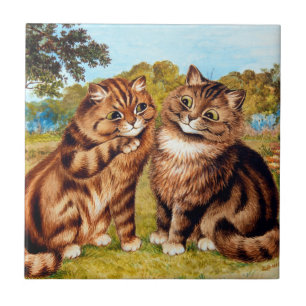Flüsterkatze, Louis Wain Fliese