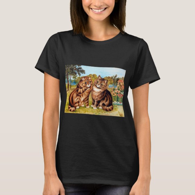 Flüsterkatze, Louis Wain T-Shirt (Vorderseite)