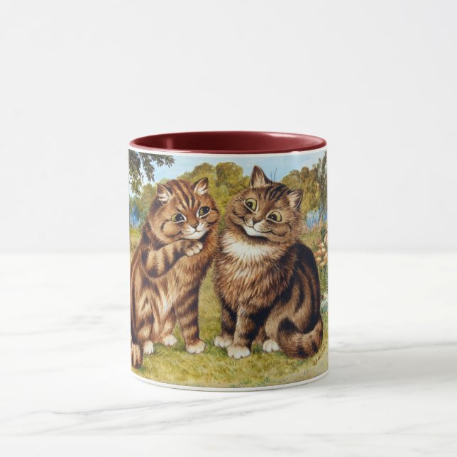Flüsterkatze, Louis Wain Tasse (Zentrum)