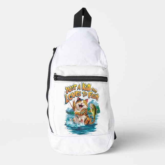 Flüsterkundung: Eine feline Fishermans Delight Crossbody Bag (Vorderseite)