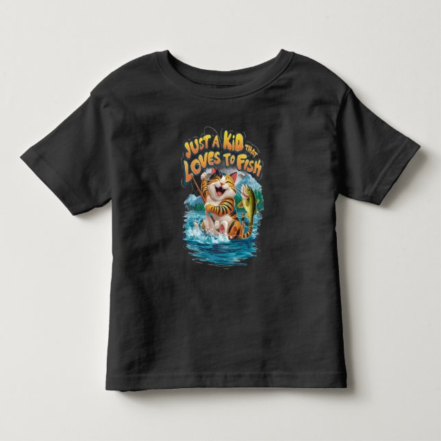 Flüsterkundung: Eine feline Fishermans Delight Kleinkind T-shirt (Vorderseite)