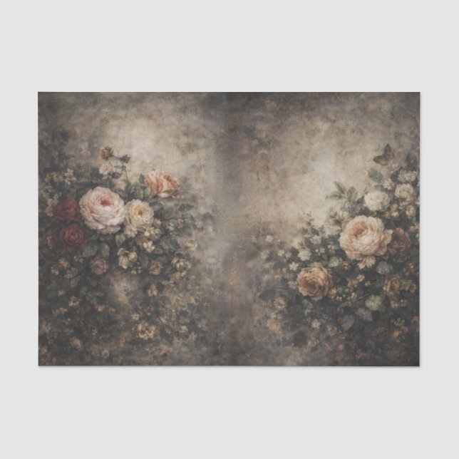 Flüstern alter Rosen Seidenpapier (Vorderseite)