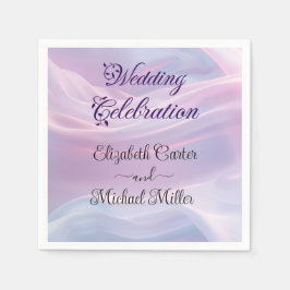 Flüstern aus Seide: Träume pastellfarbene Wellen R Serviette