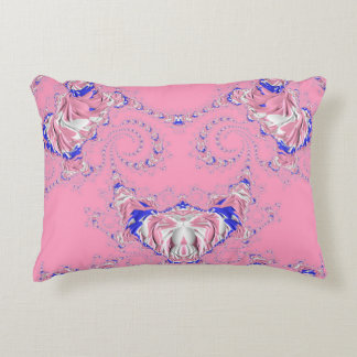 FLÜSTERN ~ BLAUE PINK-TÖNE ~ Fraktal-Design ~ Dekokissen