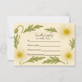 Flüstern der blauen RSVP-Karte RSVP Karte