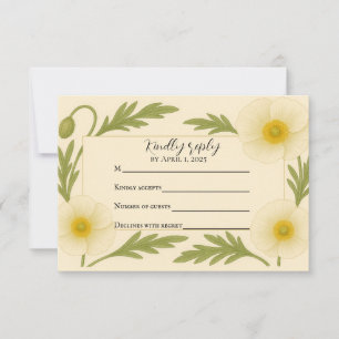Flüstern der blauen RSVP-Karte RSVP Karte