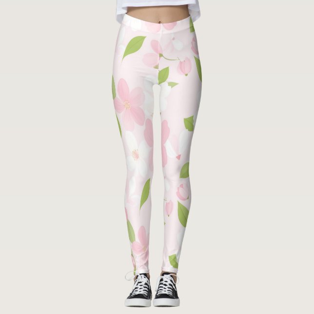 Flüstern der Blütezeit Leggings (Vorderseite)