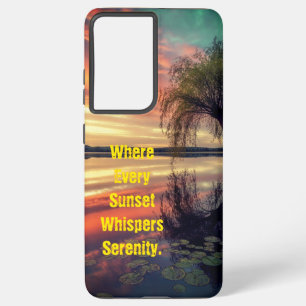 Flüstern der Einstellung des Sun Phone Case Samsung Galaxy Hülle