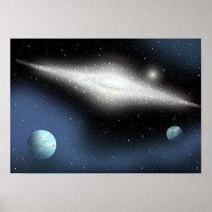Flüstern der endlosen Galaxie. Poster