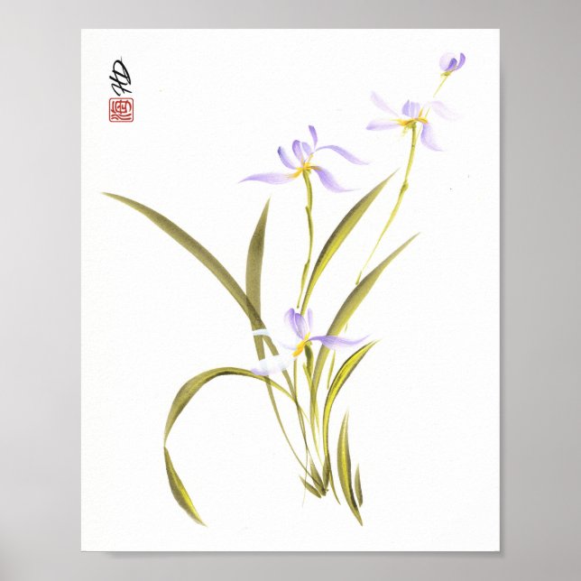 Flüstern der Morgenorchidee Poster (Vorne)