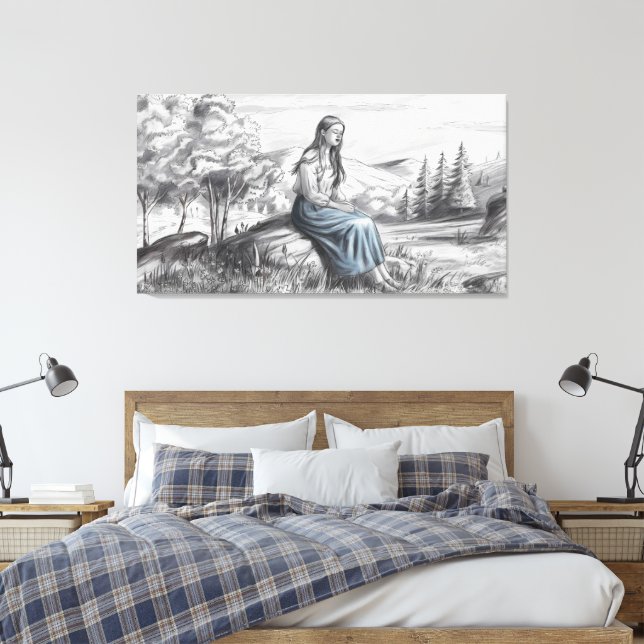 "Flüstern der Natur: Ein Moment der Stille" 🌿 🌸 Leinwanddruck (Insitu (Schlafzimmer))