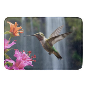 "Flüstern der Natur: Hummingbird, Wasserfall Badematte