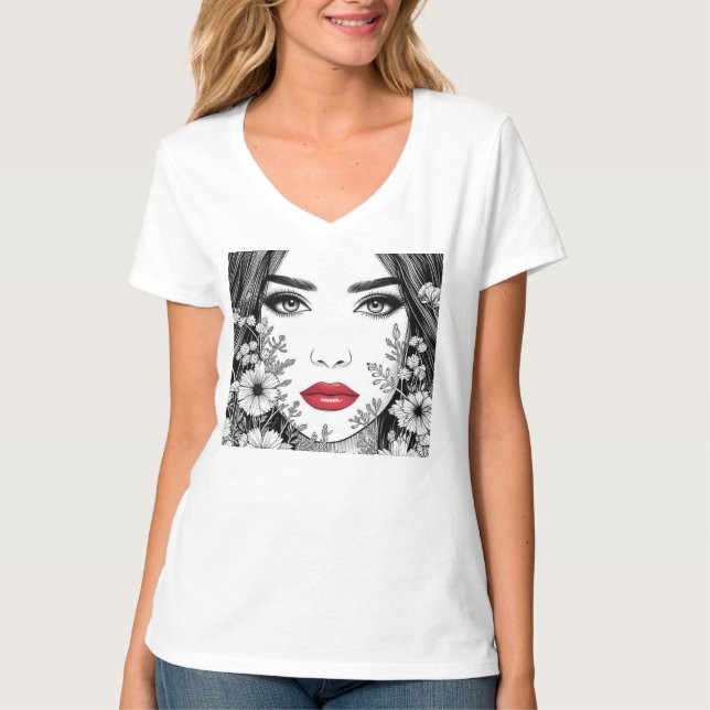 Flüstern der Natur - Weibliche Schönheit im Blut T-Shirt (Vorderseite)