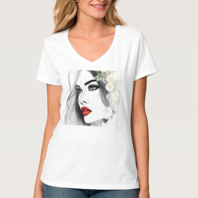 Flüstern der Natur - Weibliche Schönheit im Blut T-Shirt (Vorderseite)