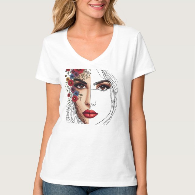 Flüstern der Natur - Weibliche Schönheit im Blut T-Shirt (Vorderseite)