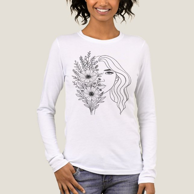 Flüstern der Natur - Weibliche Schönheit im Blut Tri-Blend Shirt (Vorderseite)