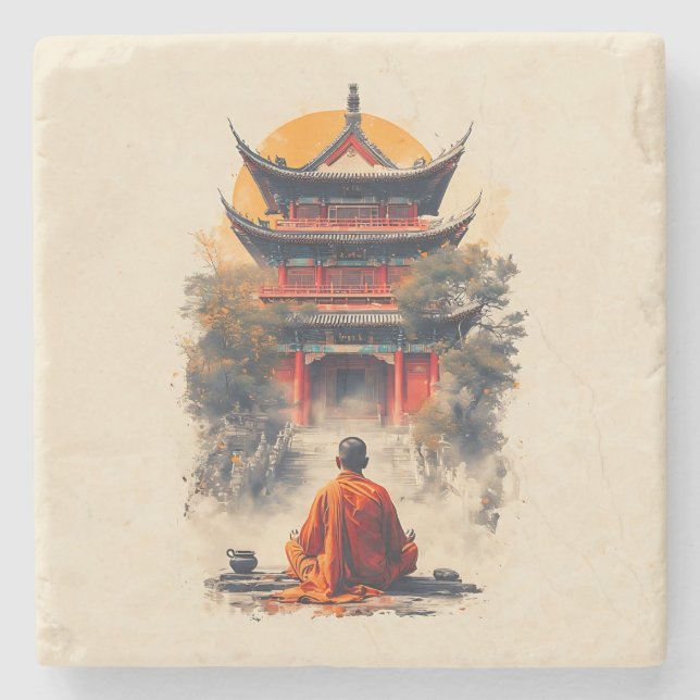 Flüstern der Pagode Steinuntersetzer (Vorderseite)