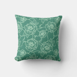 Flüstern der Rose, Elegante Linie Art Blumenmuster Kissen