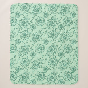 Flüstern der Rose, Elegante Linie Art Blumenmuster Sherpadecke