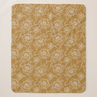 Flüstern der Rose, Elegante Linie Art Blumenmuster Sherpadecke