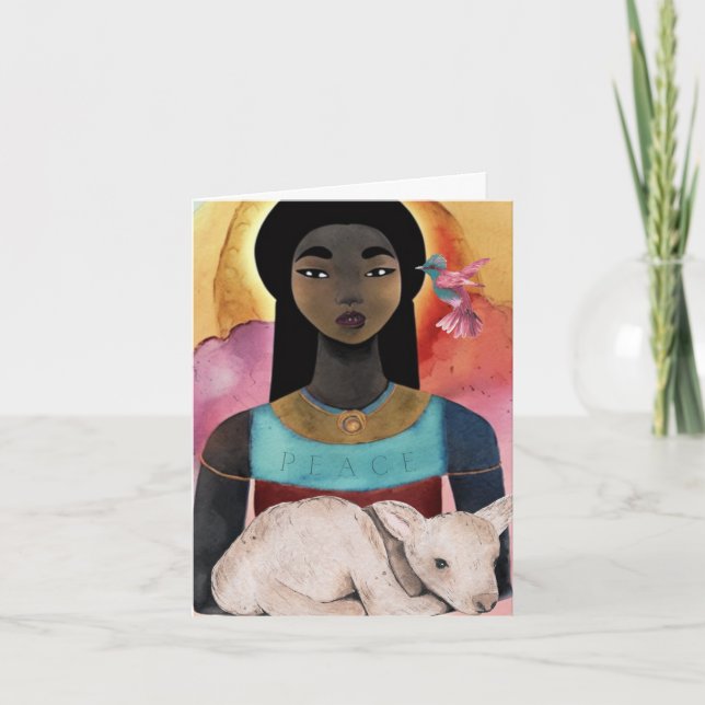 Flüstern der Ruhe afrikanischer amerikanischer Art Dankeskarte (Vorderseite)