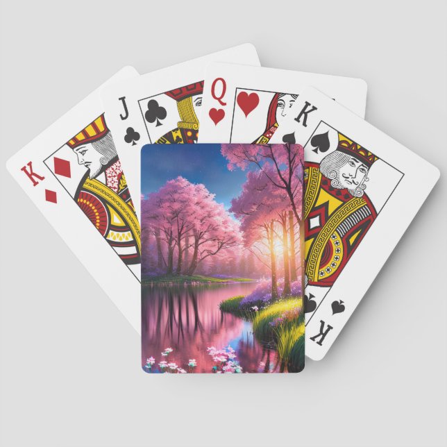 Flüstern der smaragdgrünen Banken Spielkarten (Rückseite)