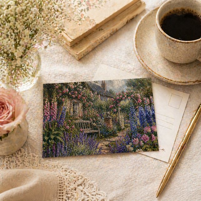 Flüstern des Cottage-Gartens Postkarte (Von Creator hochgeladen)