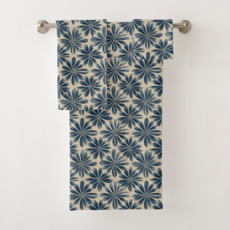 Flüstern des faltenden Mondes Shibori Japanisch Badhandtuch Set