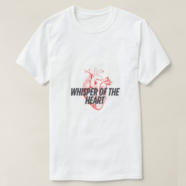 Flüstern des Herzens - Elegant Minimalistisch T-Shirt (Design vorne)