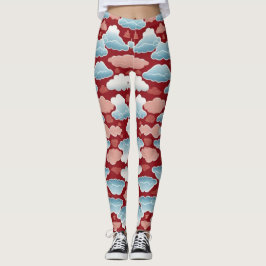 Flüstern des Himmels: Ein chinesisches Wolkenmuste Leggings