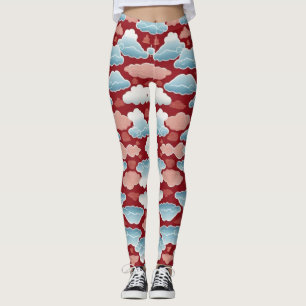 Flüstern des Himmels: Ein chinesisches Wolkenmuste Leggings