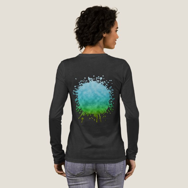 Flüstern des Horizonts Tri-Blend Shirt (Voller Rückseite)