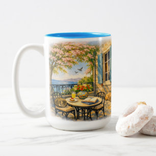 Flüstern des Salbei  Antike Meereswelt Zweifarbige Tasse