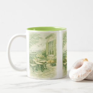 Flüstern des Salbei  Antike Meereswelt Zweifarbige Tasse
