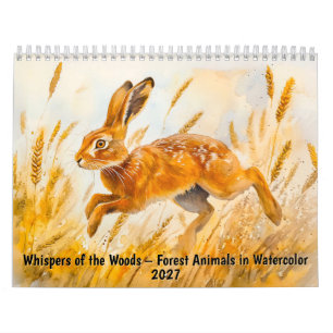 Flüstern des Waldes – Waldtiere in Aquarell Kalender