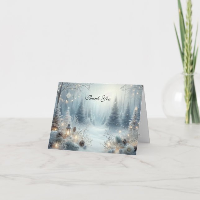 Flüstern einer Wintersonne Dankeskarte (Vorderseite)