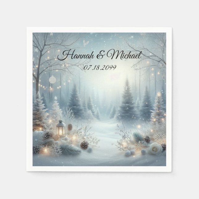 Flüstern einer Wintersonne Serviette (Vorderseite)