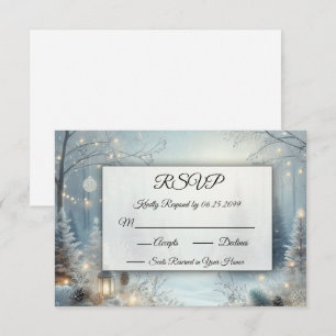 Flüstern einer Wintersonnenwende RSVP Karte