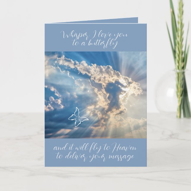 Flüstern Ich Liebe Sie zu einem Schmetterling-Beil Karte (Vorderseite)