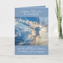 Flüstern Ich Liebe Sie zu einem Schmetterling-Beil Karte