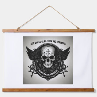 "Flüstern im Dunkeln" Wandteppich Mit Holzrahmen