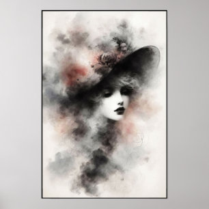 Flüstern mit Vintager Eleganz Poster