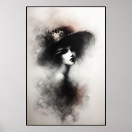 Flüstern mit Vintager Eleganz Poster