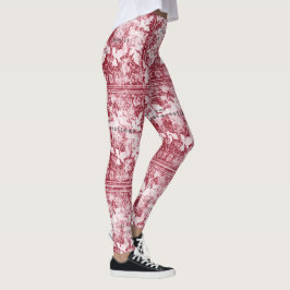 Flüstern (rot) leggings