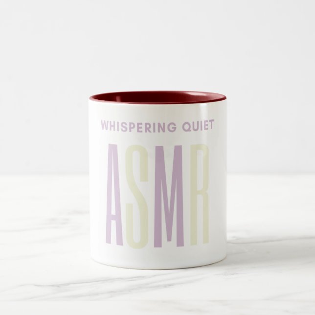 Flüstern ruhiger ASMR Zweifarbige Tasse (Mittel)