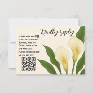Flüstern von Callas QR Code RSVP-Karte RSVP Karte